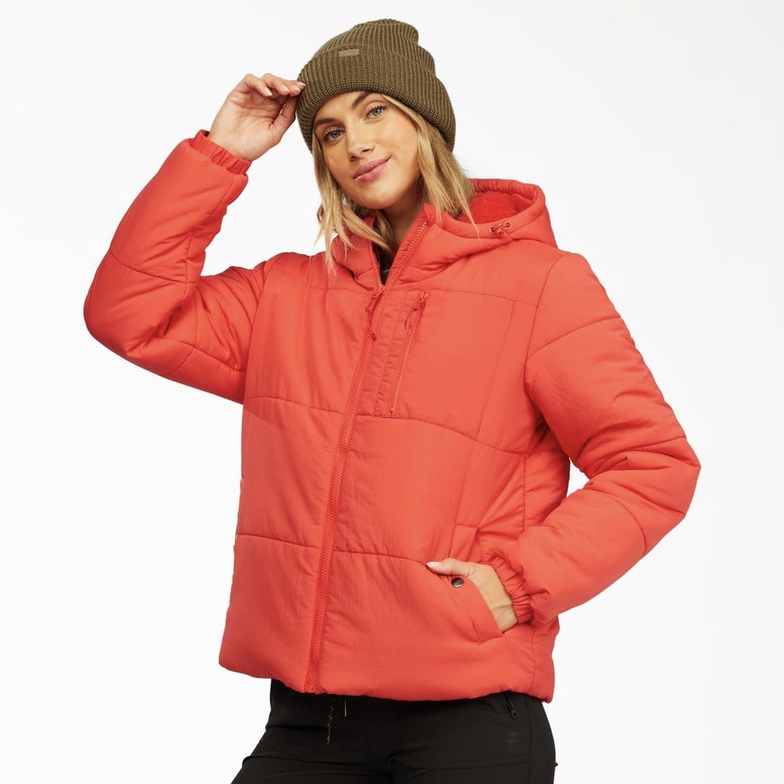 Zip up puffer outlet jacket